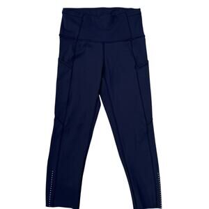 Lululemon Fast & Free Crop II *Nulux 19" Legging Size 4 Dark Blue